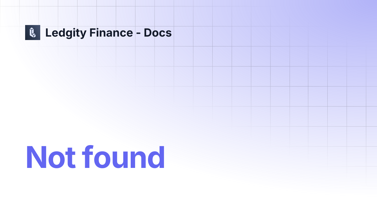 Custodian & SPV setup | Ledgity Finance - Docs